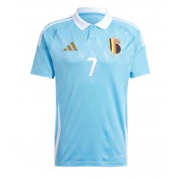 Camisa de Futebol Bélgica Kevin De Bruyne #7 Equipamento Secundário Europeu 2024 Manga Curta